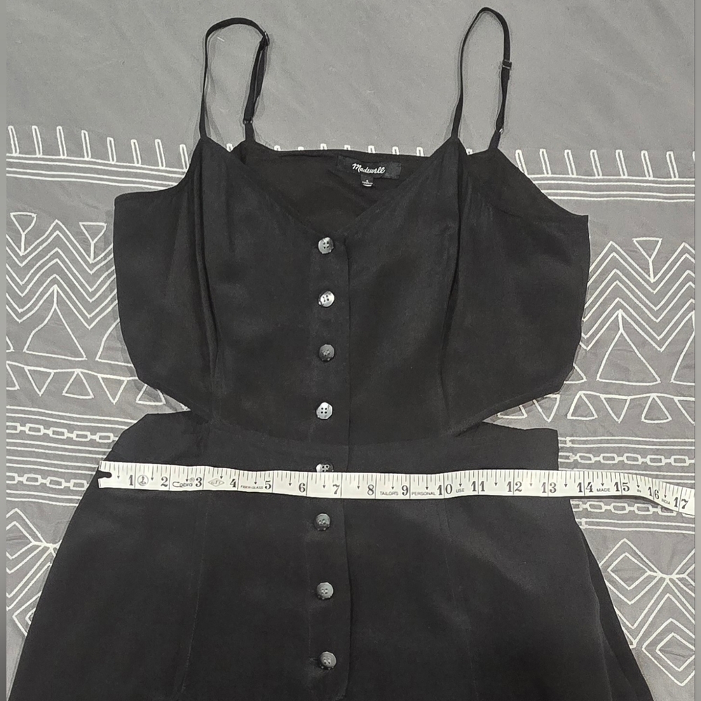 Madewell Black Silk Jumpsuit Size 4 - Picture 3 of 8